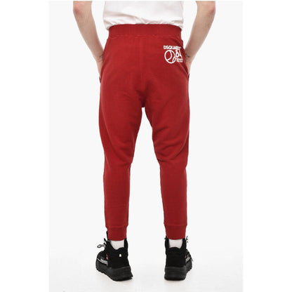 Dsquared² Solid Color Joggers with Back Print
