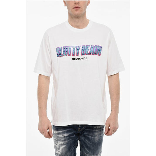 Dsquared² Cotton Crew-neck T-shirt With Frontal Print
