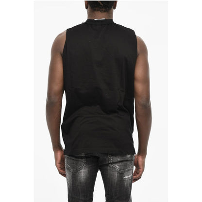 Dsquared² Cotton Crew-neck T-shirt with Frontal Maxi Print