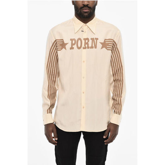 Dsquared² Satin Shirt with Contrast Print