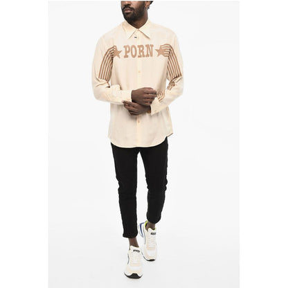 Dsquared² Satin Shirt with Contrast Print