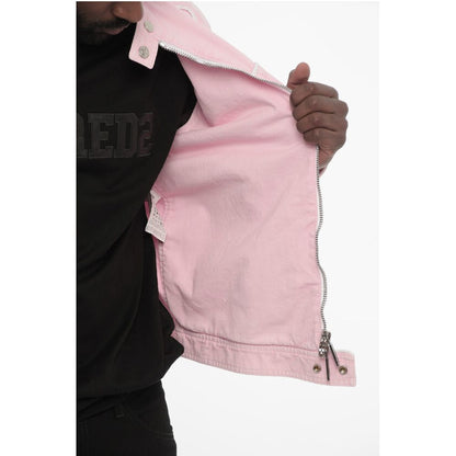 Dsquared² Cotton Jacket wih Zip Closure and Logo Buttons