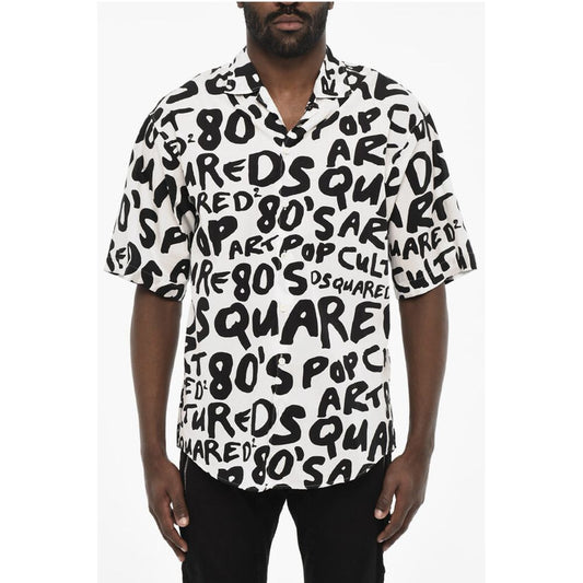 Dsquared² All-Over Monogram Two-Tone Shirt