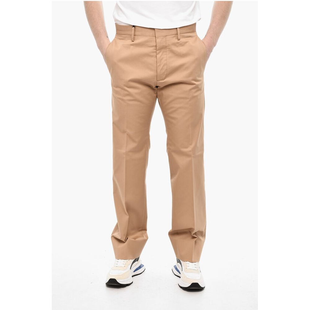 Dsquared² Straight Leg Cotton Twill Pants with Belt Loop