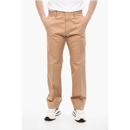 Dsquared² Straight Leg Cotton Twill Pants with Belt Loop