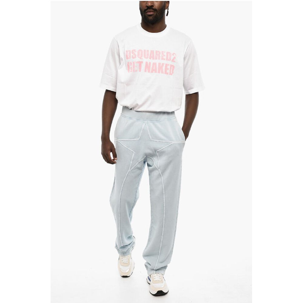 Dsquared² Solid Color Baggy Fit Joggers with Drawstring Waist