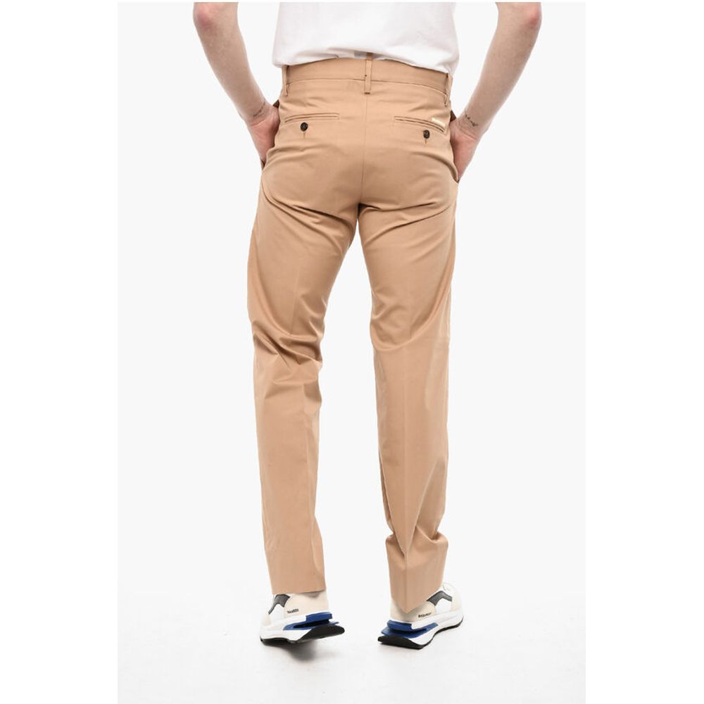Dsquared² Straight Leg Cotton Twill Pants with Belt Loop