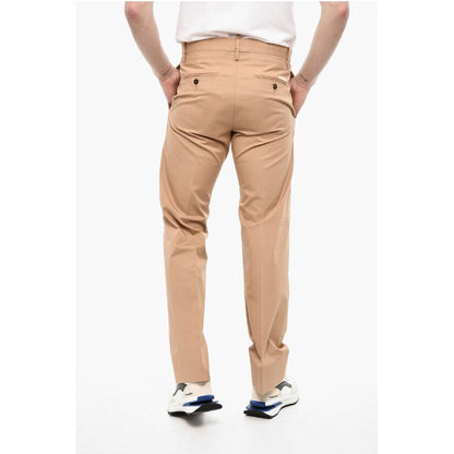 Dsquared² Straight Leg Cotton Twill Pants with Belt Loop