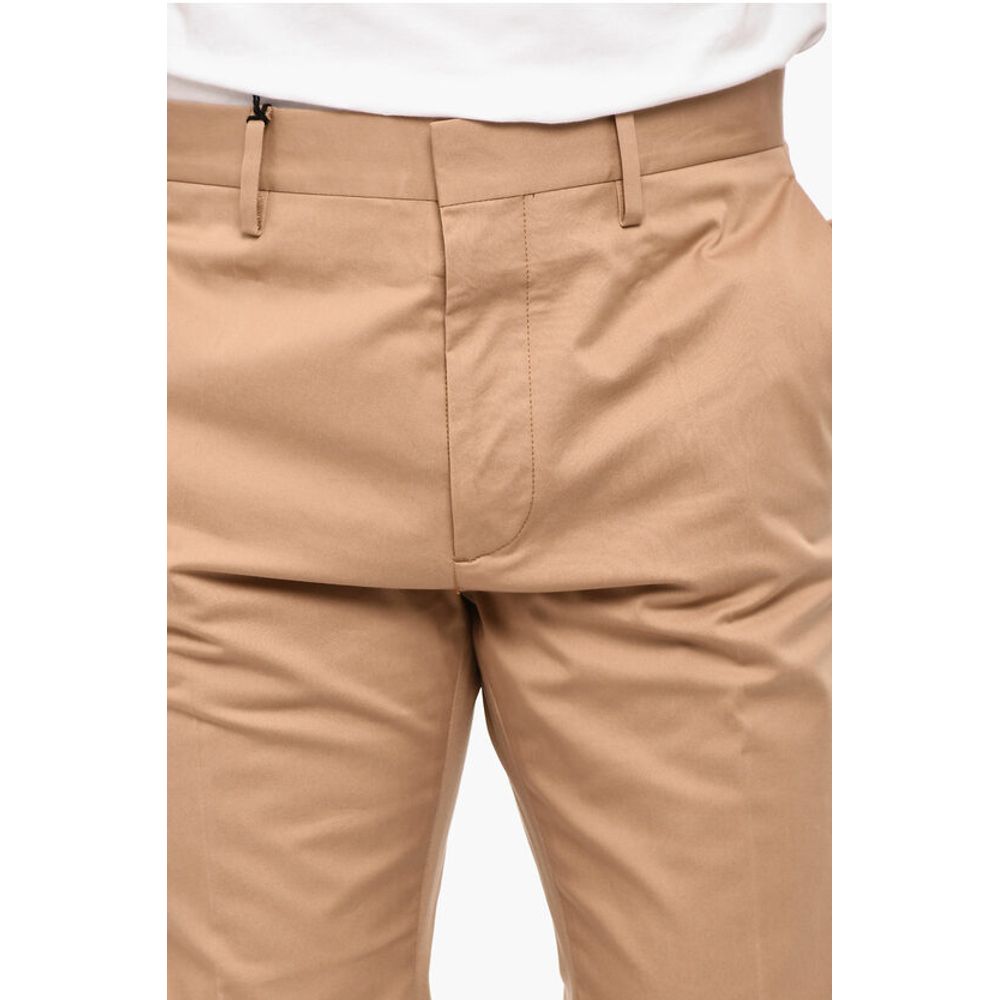 Dsquared² Straight Leg Cotton Twill Pants with Belt Loop