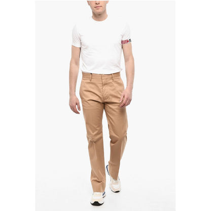 Dsquared² Straight Leg Cotton Twill Pants with Belt Loop