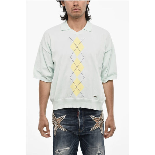Dsquared² Short Sleeve Sweater with Polo Neck