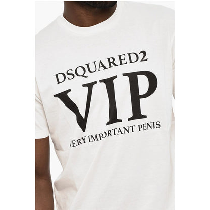Dsquared² Cotton Crew-neck T-shirt with Contrasting Print