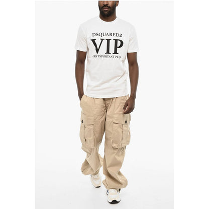 Dsquared² Cotton Crew-neck T-shirt with Contrasting Print