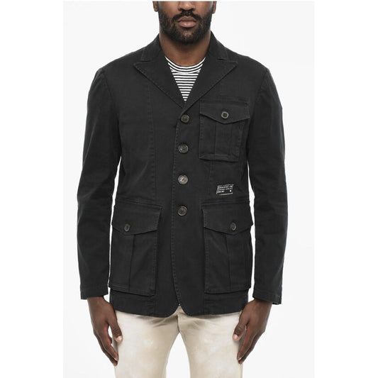 Dsquared² Cotton Twill Blazer with Breast Pocket