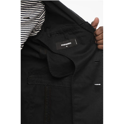 Dsquared² Cotton Twill Blazer with Breast Pocket