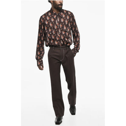 Dsquared² Cotton Twill Two-Tone Pants