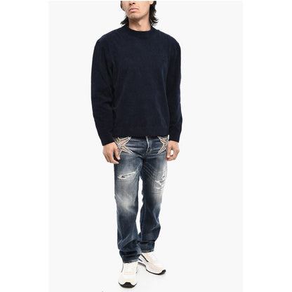 Dsquared² Terry Cotton Crew-neck Sweater with Monogram