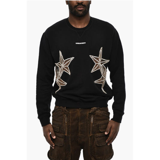 Dsquared² Cut Out And Jewels Detailing Crew-neck Sweateshirt