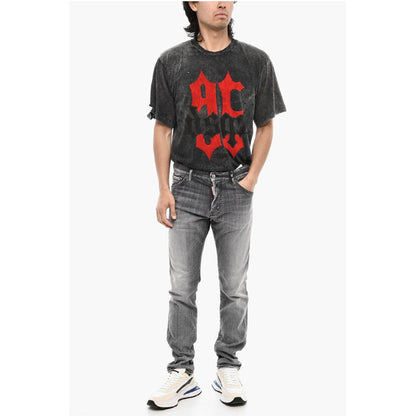 Dsquared² Stonewashed Jeans with Logo Buttons