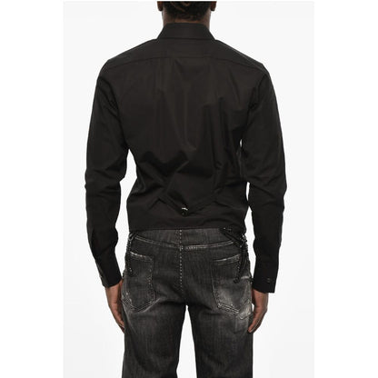 Dsquared² Cotton Poplin Casual Shirt with Embroidery
