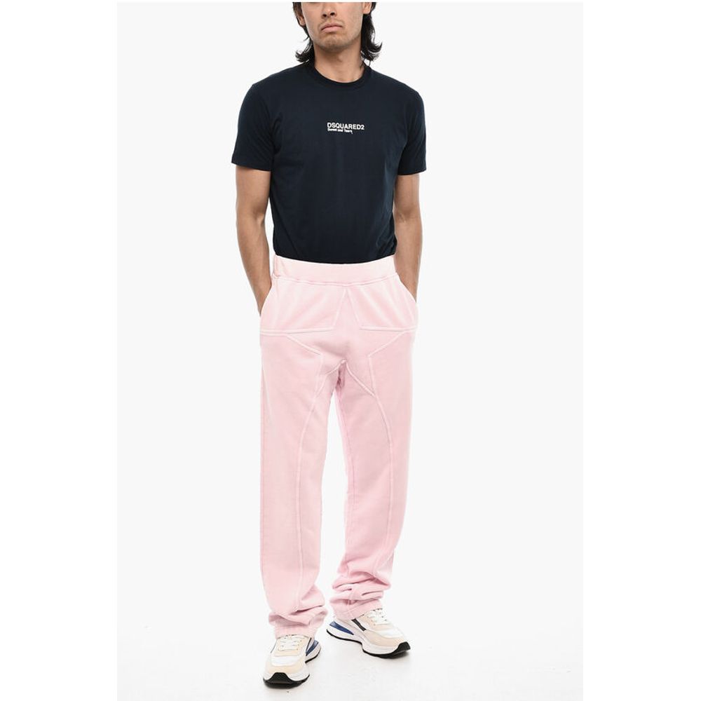 Dsquared² Solid Color Cotton Joggers with Logo