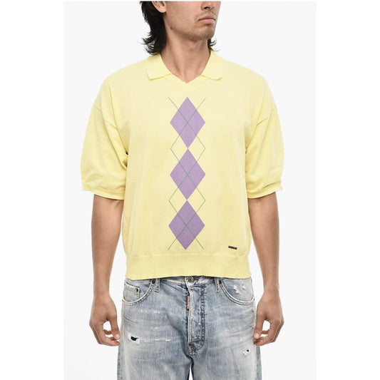 Dsquared² Short Sleeve Sweater with Polo Neck