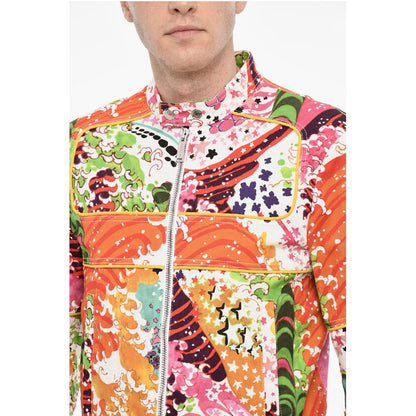 Dsquared² Multicolor Print Denim Jacket