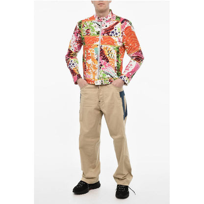Dsquared² Multicolor Print Denim Jacket