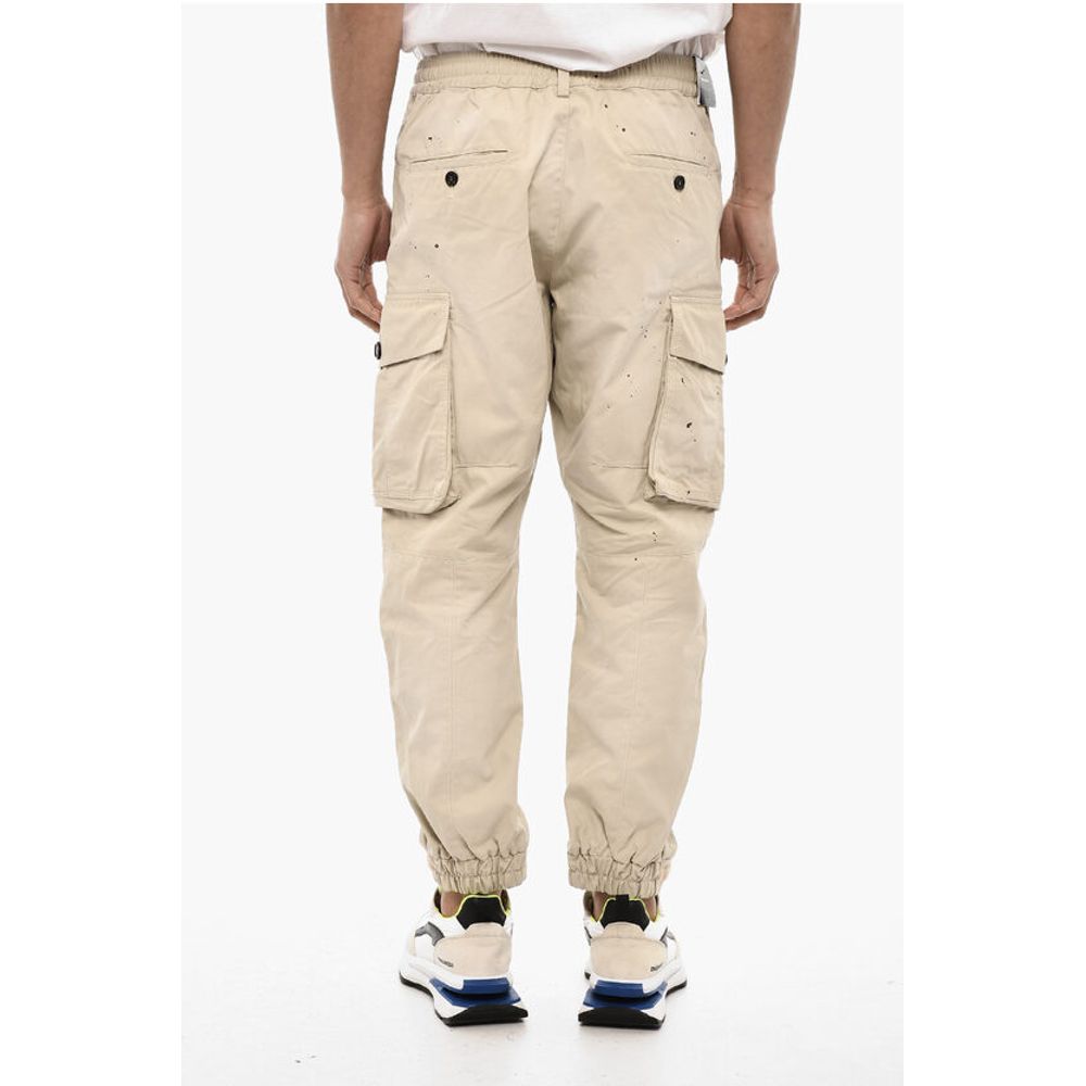 Dsquared² Cotton Cargo Pants with Denim Monogram