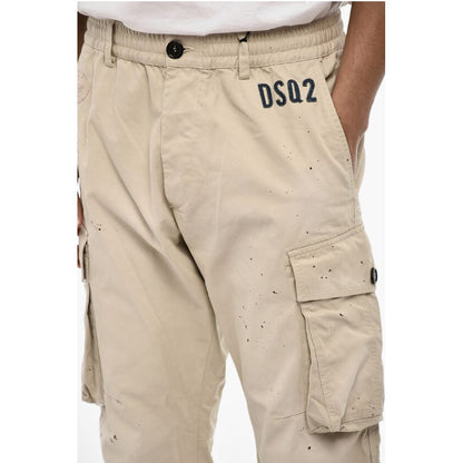 Dsquared² Cotton Cargo Pants with Denim Monogram