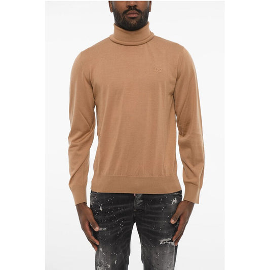 Dsquared² Turleneck Sweater with Ton On Ton Monogram