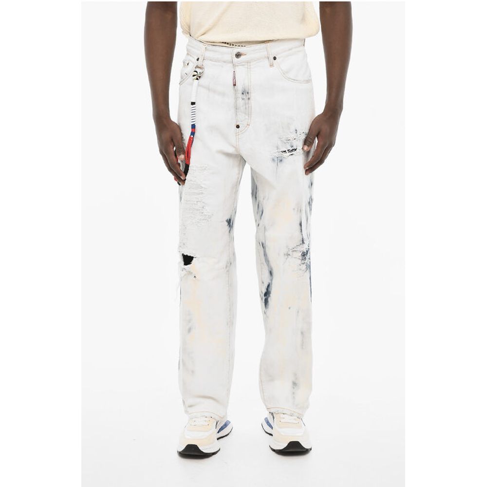 Dsquared² Acid Wash Effect Distressed Jeans