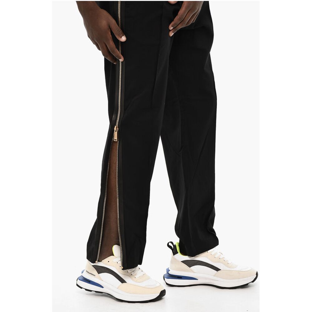 Dsquared² Cotton Pants with Golden Effect Zip