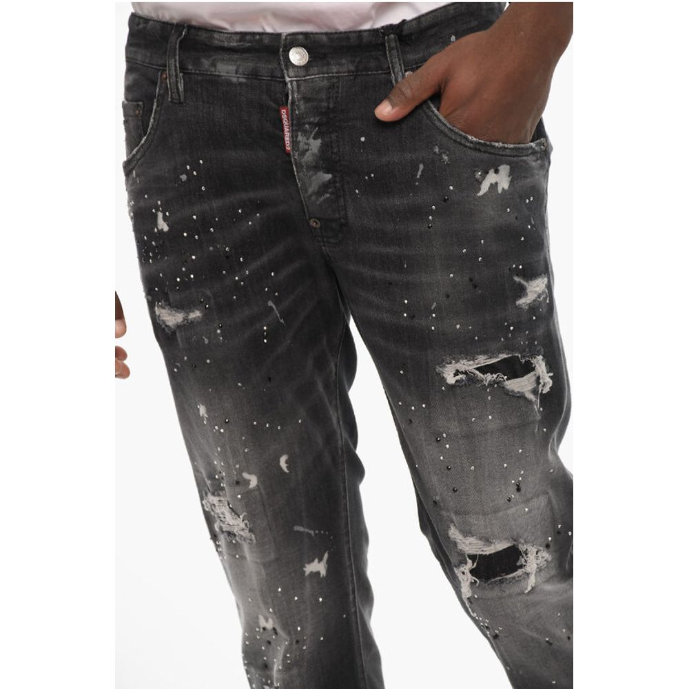Dsquared² Rhinestone Regular Fit Jeans