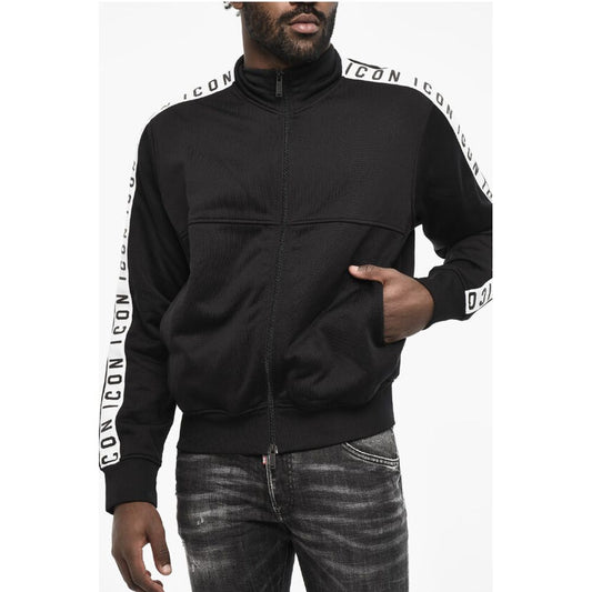 Dsquared² Logoed Bands Mock Neck Sweatshirt