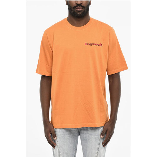 Dsquared² Cotton Crew-neck T-shirt with Logo Print