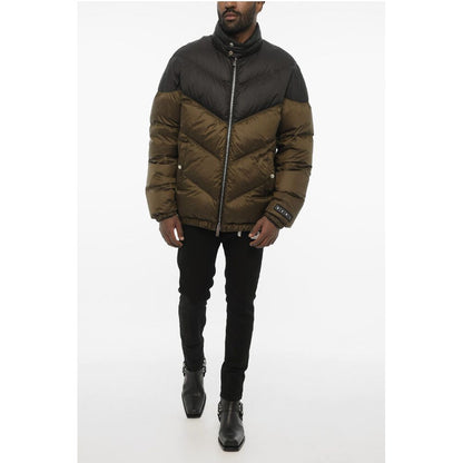 Dsquared² Two-Tone Quilted Jacket with Logo Buttons
