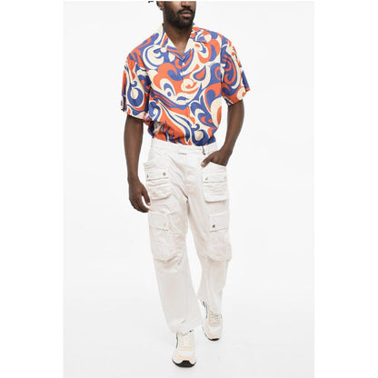 Dsquared² Regular Waist Cargo Pants with Logoed Buttons