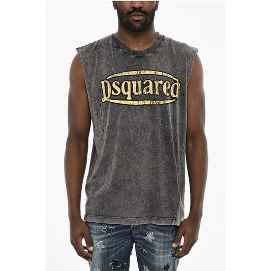 Dsquared² Vintage Effect Tank Top with Studs