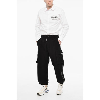 Dsquared² High Waisted Cargo Pants With Zip Details