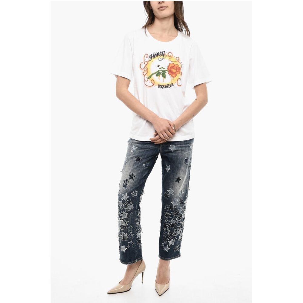 Dsquared² Printed Cotton Crew-neck T-shirt