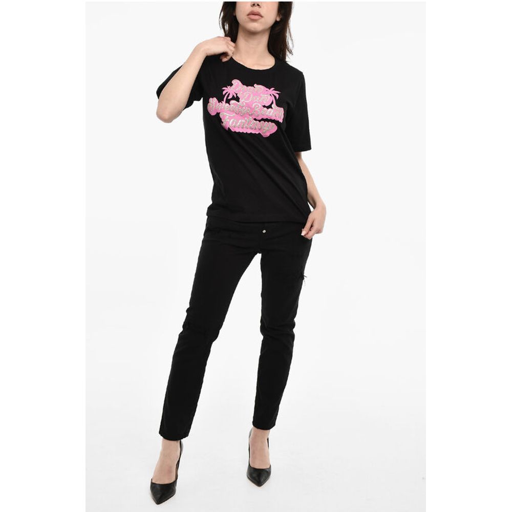 Dsquared² Crewneck T-shirt With Glittered Print