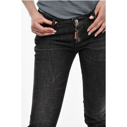 Dsquared² Slim Fit Jeans With Logoed Button