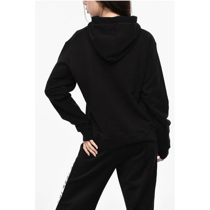 Dsquared² Brushed Cotton Hoodie With Glittered Print