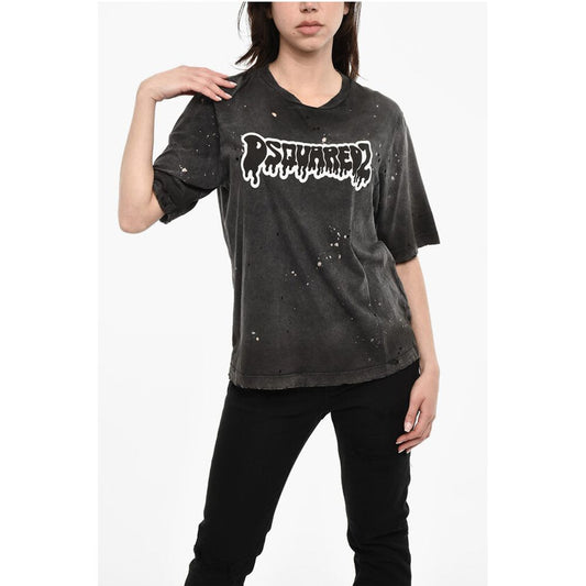 Dsquared² Printed MELT Logo T-shirt With Vintage Effect