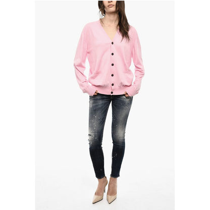 Dsquared² Lightweight Cotton Cardigan with Double Breast Pockets