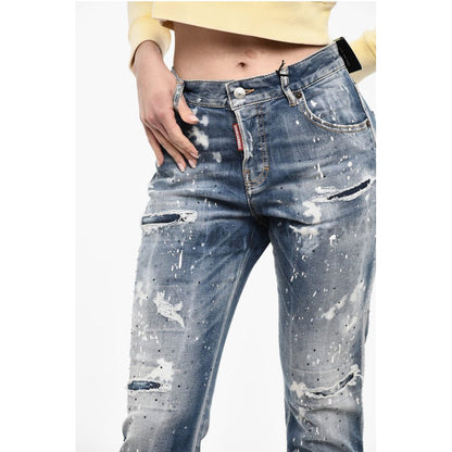 Dsquared² Rhinestone Distressed Jeans