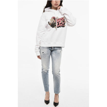 Dsquared² Cotton Hoodie with Frontal Printed