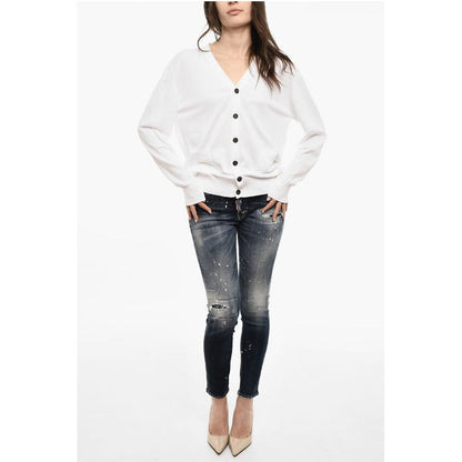 Dsquared² Lightweight Cotton Cardigan with Double Breast Pockets