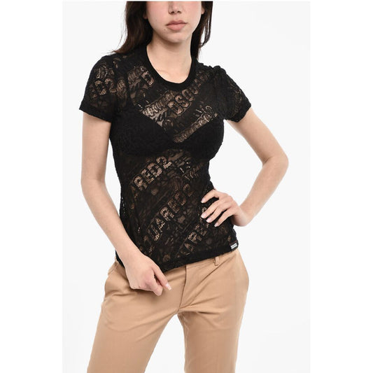 Dsquared² All-Over Logo Openwork Top